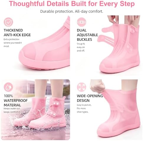 3PCS Pink Dog Bath Kit with Bath Gloves, Shoe Covers - Image 4