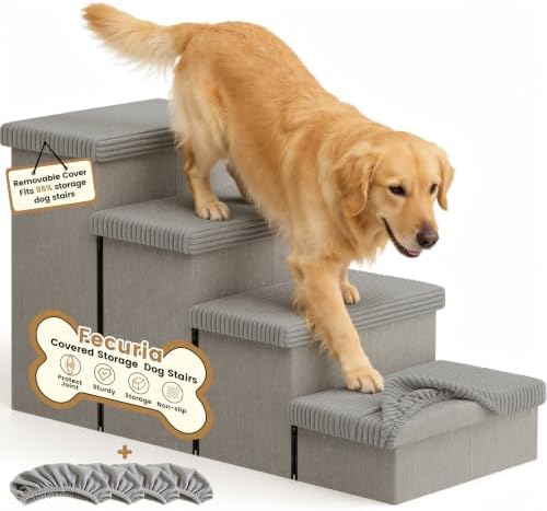 4-Step Wide Dog Stairs 23" H by Fecuria