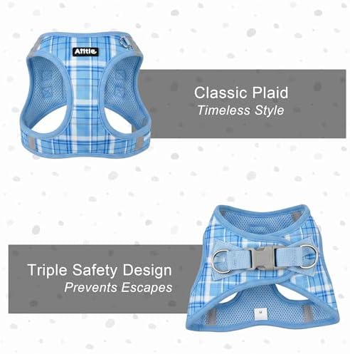 AIITLE Step in Dog Harness and Leash Set Plaid Adjustable - Image 5