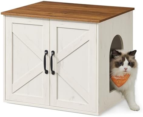 Feandrea Cat Litter Box Enclosure, Indoor Pet House End Table by FeandreabySONGMICSHOME