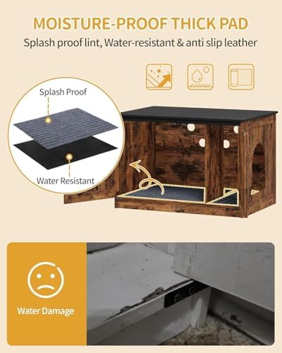 Hzuaneri Cat Litter Box Enclosure, Hidden Litter Box Furniture - Image 6