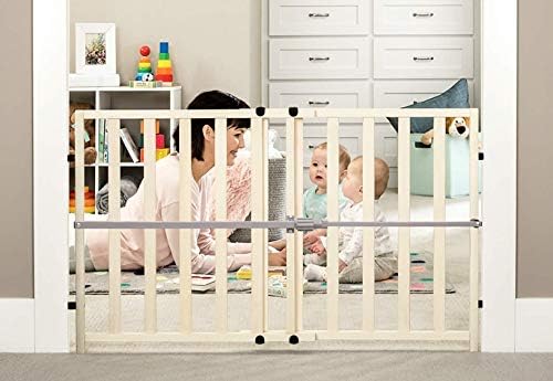 Regalo Safety 42" Easy Fit Wooden Baby Gate, Bottom of Stairs & Doorways by Regalo