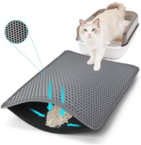 Cat Litter Mat 30"x24", Double Layer Waterproof Litterbox Mat by Unknown