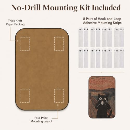 2 Pack Cat Wall Scratcher, Art Cat Scratching Board - Image 4
