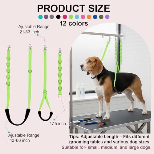 Dog Grooming Belly Straps Green Pet Grooming Supplies 3 Sets Professional Dogs - Image 2