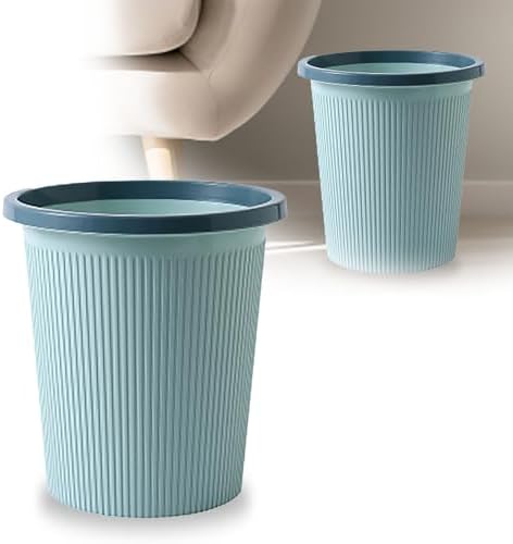 Bathroom Garbage Can, Lightweight Durable Striped Garbage Cans - Image 4