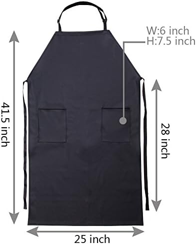Waterproof Rubber Vinyl Adjustable Dishwasher Apron w/ 2 Pockets Work Apron - Image 4