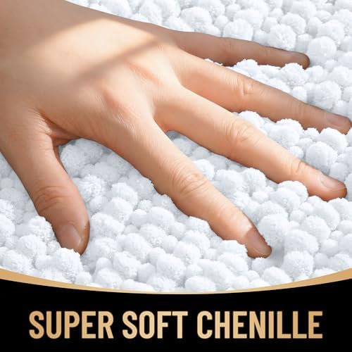 OLANLY Thick Chenille Large Bathroom Rugs 59x35, Absorbent Bath Mat - Image 2