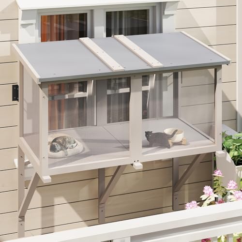 46.8" L Cat Window Box, Outdoor Enclosure by MayugardeningPetfurniture