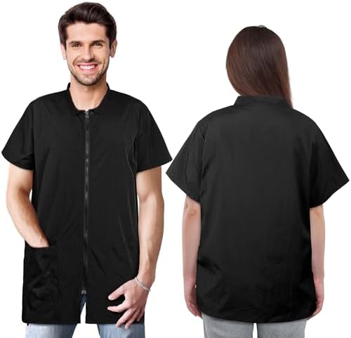 MCEAST 2 Pack Black Pet Groomer Uniforms by MCEAST