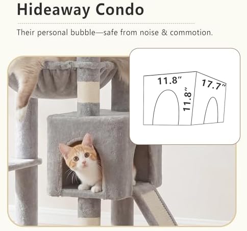 Heybly 64.2" Heavy-Duty Cat Tree - Image 6