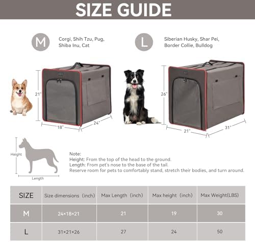 PETSFIT Portable Dog Crate, Collapsible Dog Crate - Image 2
