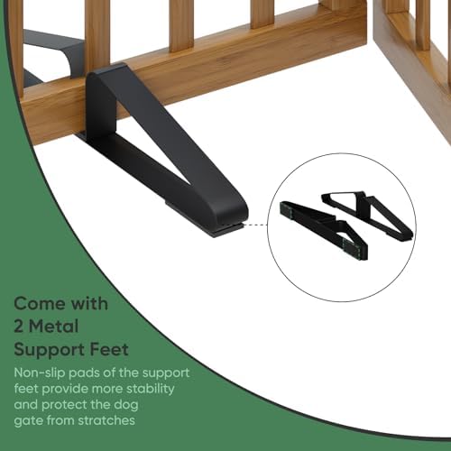 Dog Gates for Doorways, Foldable Dog Gate Indoor, Freestanding Pet Gates for - Image 4