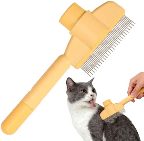 Dogs and Cats Comb with Release Button, Pet Hair Removal Tools with Safe by Unknown