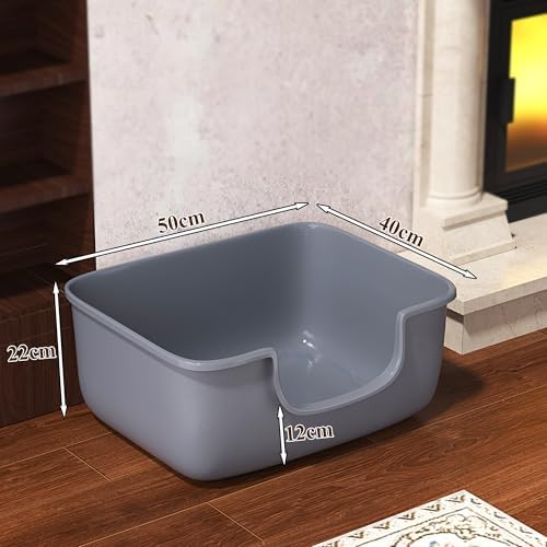 Large Cat Litter Box with High Sides, Open Kitty Litter Boxes Anti-Splashing - Image 3