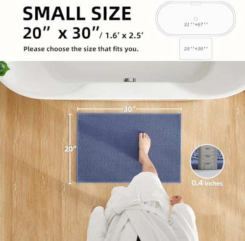 TYUU Bathroom Rugs Non Slip Washable, Super Absorbent Thin Bath Mat Small Quick - Image 2