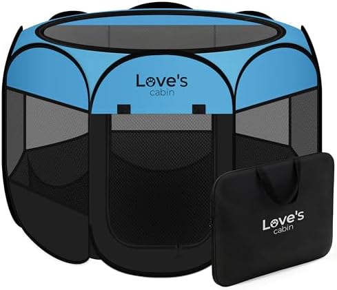 Love's cabin Pet Puppy Dog Playpen, Medium Dog Tent Crates Cage Indoor/Outdoor by Lovescabin
