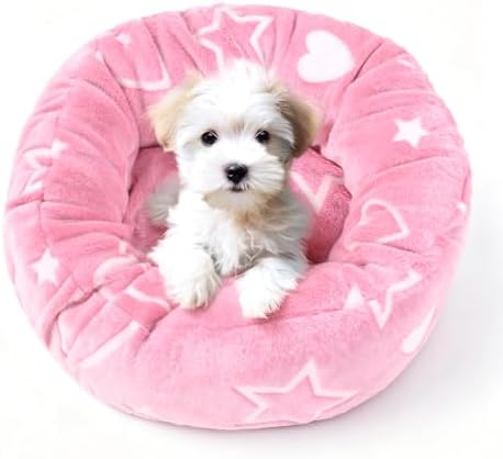 Flannel Round Replacement Dog Bed Cover Elastic Edged 30×9.8 Inch - Image 2