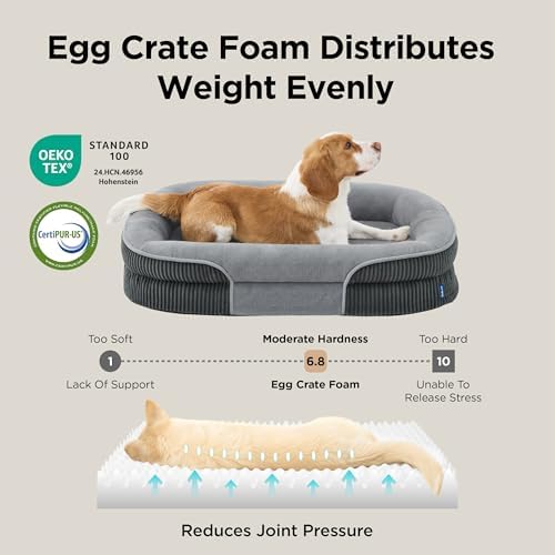 Bedsure 360°Oval Bolster Orthopedic Dog Beds Large Sized Dog - Image 4