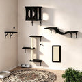 5 Pcs Cat Wall Shelves Set, Wall-Mounted Climber by KAMABOKO