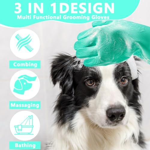 Pet Grooming Gloves—Dog Washing Gloves - Image 3