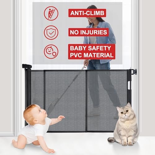 Retractable Baby Gates for Stairs& Doorways, Extends to 55" - Image 3