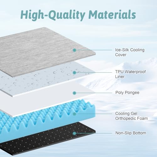 COZY KISS Cooling Dog Bed, Q-Max >0.4 Orthopedic Foam Dog Bed - Image 5