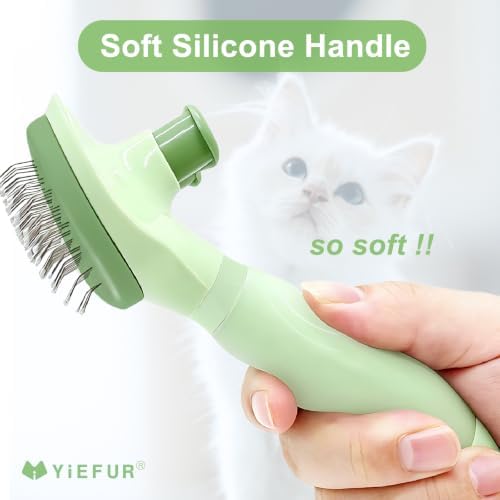 Cat Brush for Shedding, Self Cleaning Brush for Long & Short Hair Cats - Image 3