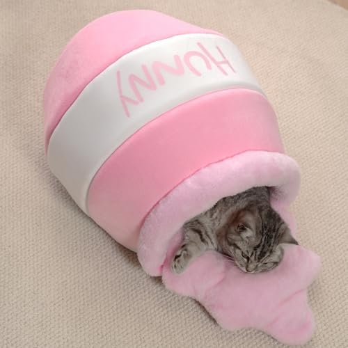 Honey Pot Cat Cave Bed, Soft and Thick Rebound Sponge Pet Nest by Romaneco