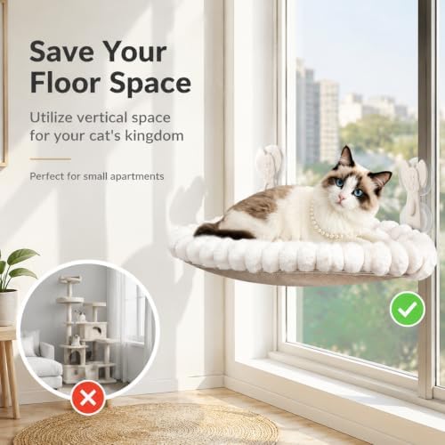 Cat Window Perch for Indoor Cloud Perch，White - Image 3
