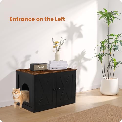 Dwanton Cat Litter Box Enclosure, Hidden Litter Box Furniture, 27.6 Inches - Image 7