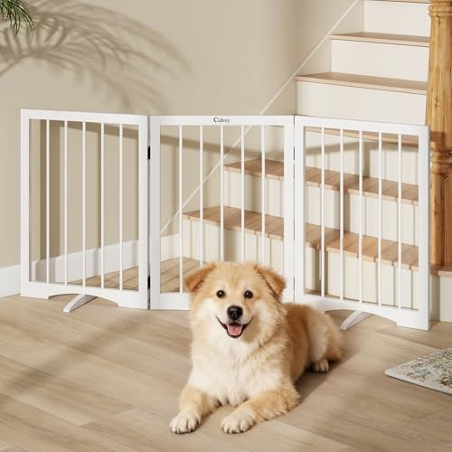 Free Standing Dog Gate Indoor, Foldable Dog Gate by Cideny