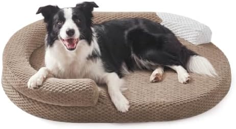 JOEJOY Orthopedic Dog Beds Large Sized Dog, Washable Waterproof Oval Large Dog by JOEJOY