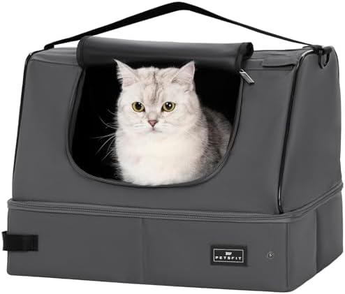 PETSFIT Portable Travel Cat Litter Box by Petsfit