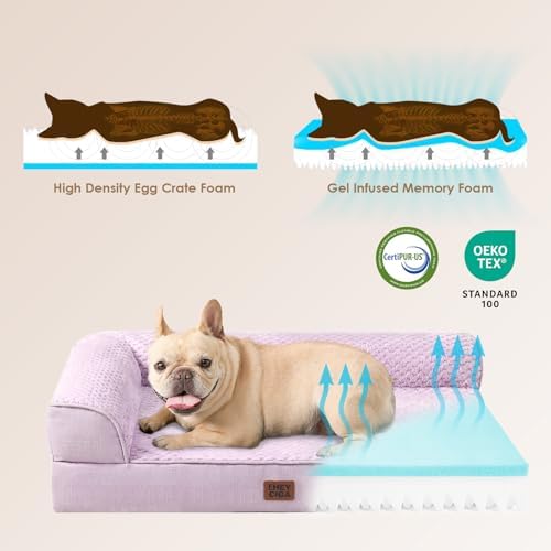 EHEYCIGA Memory Foam Dog Bed for Crate, L Plus Orthopedic Dog Bed - Image 4