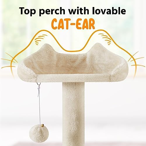 Yaheetech 80in XL Multi-Level Cat Tree, Double Caves, Sisal Posts - Image 5