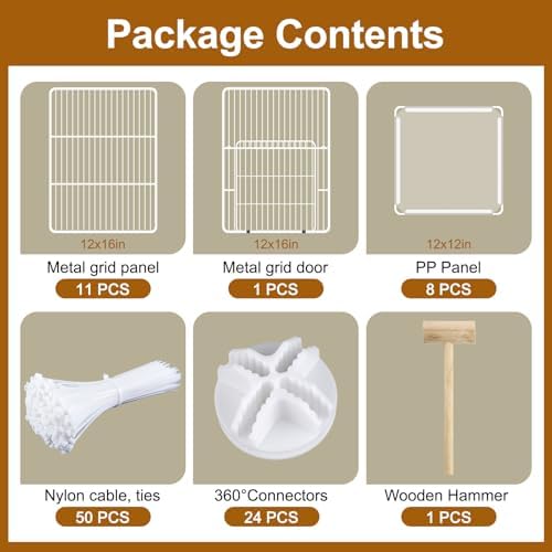 VISCOO 20 Panels Small Animal Playpen, Pet Playpen, Guinea Pigs Cages - Image 7