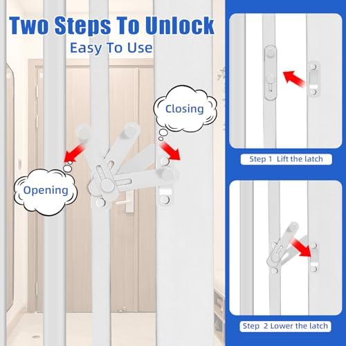 SHYUJAJIE 71 Inch Extra Tall Pet Gate - Image 6