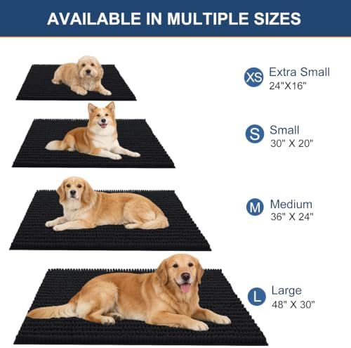 OLANLY Dog Door Mat for Muddy Paws 44x32, Ultra-Absorbent Chenille Mud Mat - Image 2
