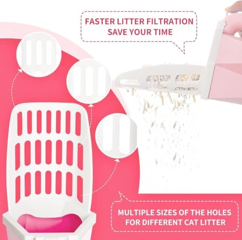Cat Litter Scooper with Holder, 150 Poop Bags & Built-in Storage Box - Image 4
