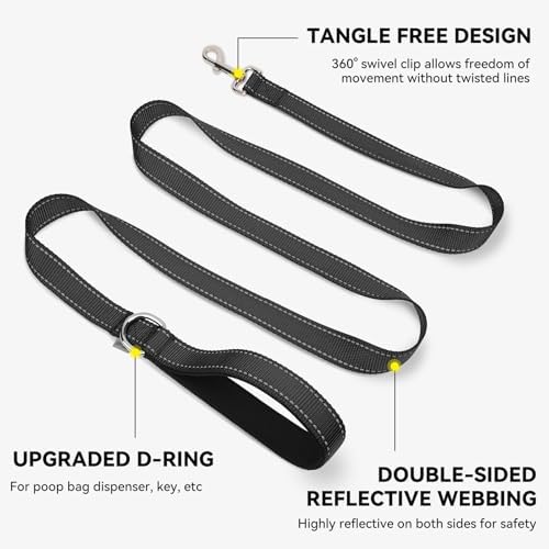 Joytale Reflective Dog Leash for Small Dogs, 4 FT x 3/4" - Image 5