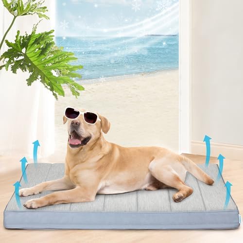 Cooling Dog Bed for X Large Dogs, QMAX>0.5 Waterproof Pet Beds - Image 2