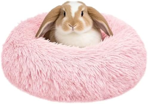 Bunny Rabbit Hideout Bed Small Animal Bedding Donut-Shaped Burrowing Pet Bed by LightUpYourPetsLife