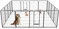 NEWBULIG Dog Playpen 16 Panels 40 Inch Indoor Outdoor Metal Dog Fence Pen by NEWBULIG