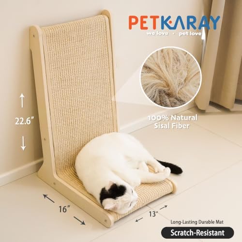 PETKARAY 105° Sisal Cat Scratcher, Sisal Scratch Pad - Image 2