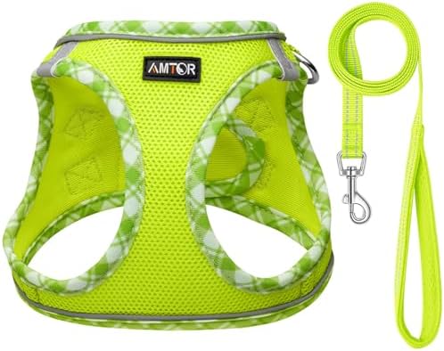 AMTOR Small Dog Harness with Leash Set, No Escape Easy Walk Puppy Harnesses - Image 2