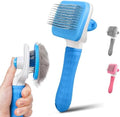 Dog & Cat Brush, Self Cleaning Slicker Brush by PWOD