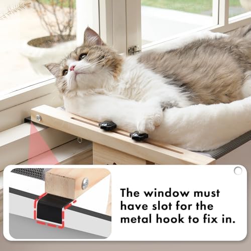 AMOSIJOY Wooden Cat Windowsill Perch - Image 5