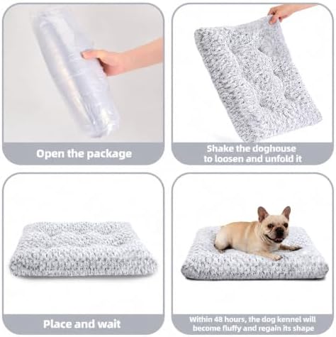 Dog Bed Small Size, Plush Washable Pet Bed Mat, Dog Crate Bed 17"x14" - Image 7