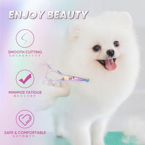DRGSKL Safety Round Tip Pet Scissors, Offset Pet Face Trimming Shears - Image 2